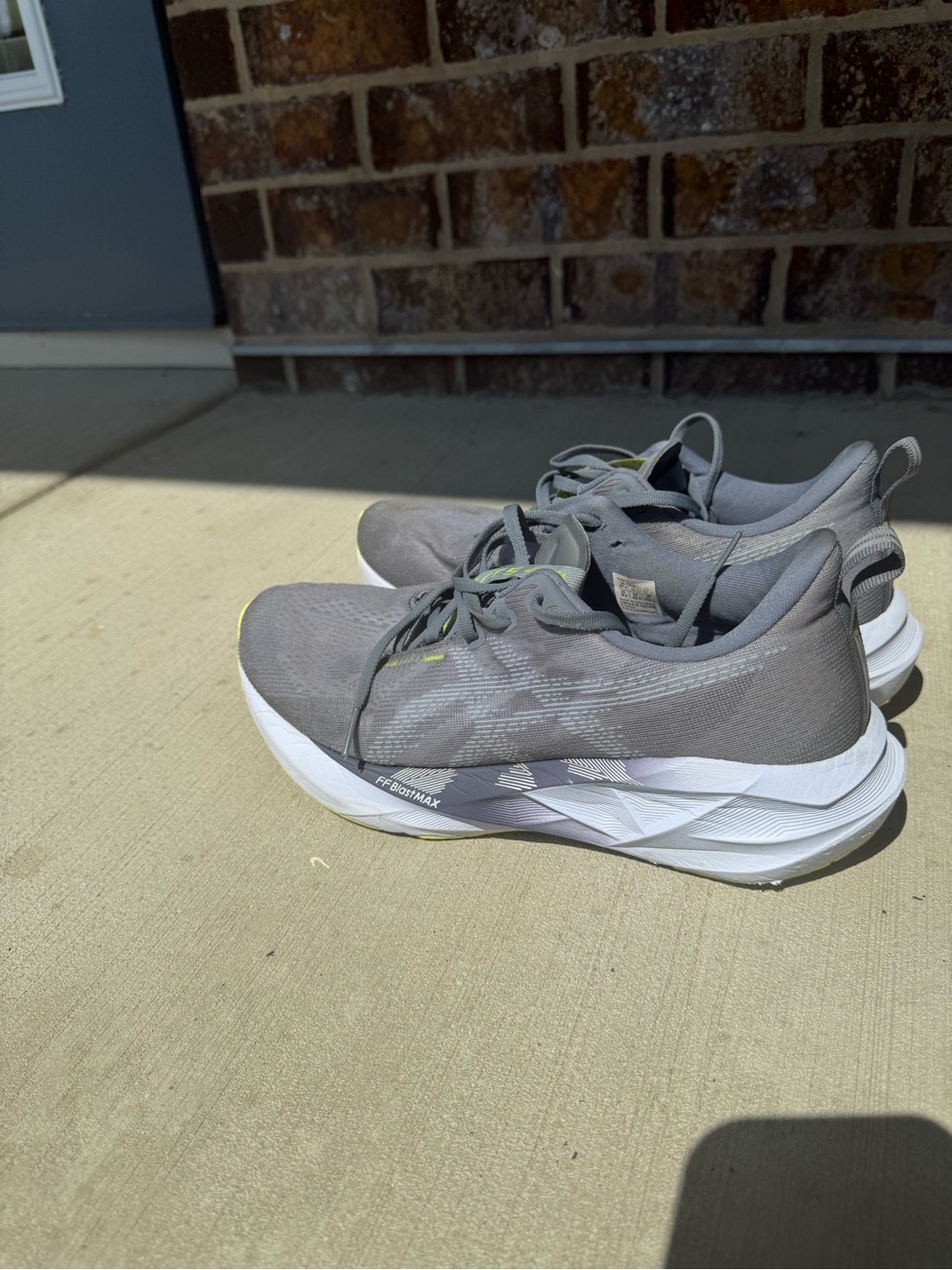 Asics Women's Athletic Shoes - Gray with blue soles